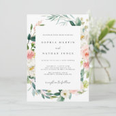 Frühlingsfloralblumen Einladung (Stehend Vorderseite)