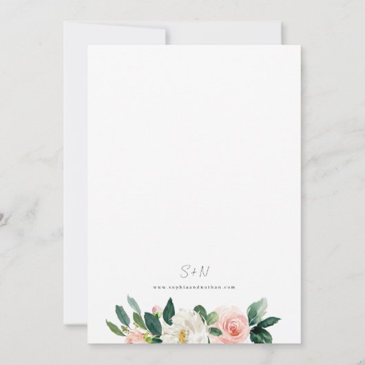 Frühlingsfloralblumen Einladung (Rückseite)