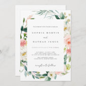 Frühlingsfloralblumen Einladung (Vorne/Hinten)