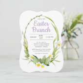 Frühlingsfloraldraht Osterbrunch oder Party Einladung (Stehend Vorderseite)