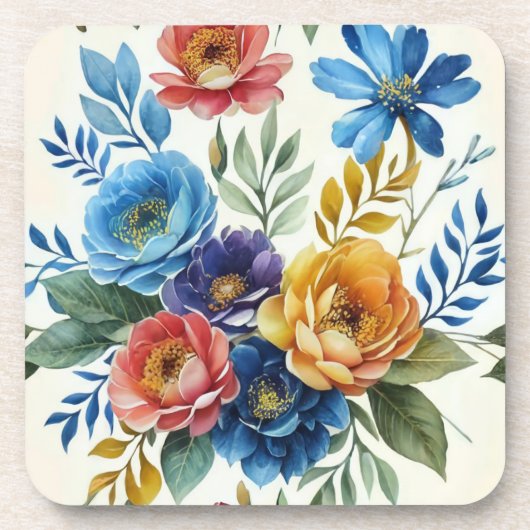 Frühlingsfloraldrucke Getränkeuntersetzer (Vorderseite)