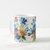 Frühlingsfloraldrucke Kaffeetasse (Vorderseite Links)