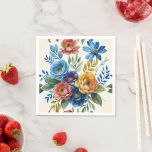 Frühlingsfloraldrucke Serviette