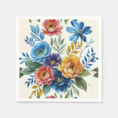 Frühlingsfloraldrucke Serviette (Vorderseite)