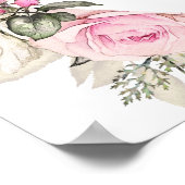 Frühlingsflorale Babydusche Poster (Ecke)