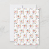 Frühlingsflorale Blume Hochzeit RSVP Karte (Rückseite)