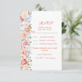 Frühlingsflorale Blume Hochzeit RSVP Karte (Stehend Vorderseite)