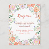 Frühlingsflorale Blume Hochzeitsempfang Begleitkarte (Vorderseite)