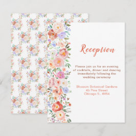 Frühlingsflorale Blume Hochzeitsempfang Begleitkarte