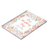 Frühlingsflorale Blume Hochzeitsplaner Notizblock (Linke Seite)