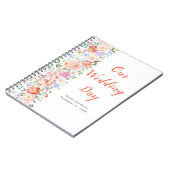 Frühlingsflorale Blume Hochzeitsplaner Notizblock (Linke Seite)