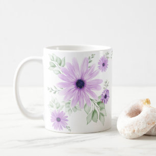 Frühlingsflorale Botanische Muster farbenfroh Kaffeetasse
