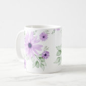 Frühlingsflorale Botanische Muster farbenfroh Kaffeetasse (Vorderseite Links)