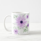 Frühlingsflorale Botanische Muster farbenfroh Kaffeetasse (Links)