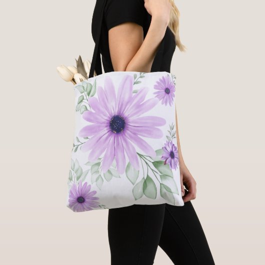 Frühlingsflorale Botanische Muster farbenfroh Tasche (Von Nahem)