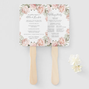 Frühlingsflorale Hochzeitsprogramm Fächer