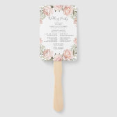 Frühlingsflorale Hochzeitsprogramm Fächer (Rückseite)