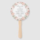 Frühlingsflorale Hochzeitsprogramm Fächer (Rückseite)