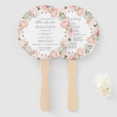 Frühlingsflorale Hochzeitsprogramm Fächer (Vorne und Hinten)