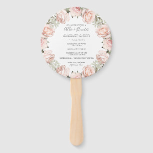 Frühlingsflorale Hochzeitsprogramm Fächer