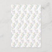 Frühlingsflorale Hochzeitstorch Empfang Begleitkarte (Rückseite)