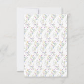 Frühlingsflorale Hochzeitstorch Empfang RSVP Karte (Rückseite)