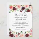 Frühlingsflorale Kalligraphie machen wir noch imme Einladung (Vorderseite)