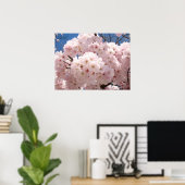 Frühlingsflorale Kunstplakate Rosa Baumblüten Poster (Heimbüro)