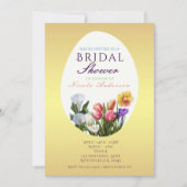 Frühlingsflorale Ostereier Brause Einladungen (Vorderseite)