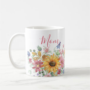 Frühlingsflorale Personalisierte Mama Kaffeetasse