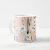 Frühlingsflorale, Retro-Tapete. Kaffeetasse (Vorderseite Links)