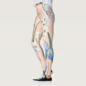 Frühlingsflorale, Retro-Tapete. Leggings (Links)