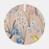Frühlingsflorale, Retro-Tapete. Ornament Aus Glas (Rückseite)