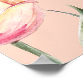 Frühlingsflorale, Retro-Tapete. Poster (Ecke)