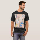 Frühlingsflorale, Retro-Tapete. T-Shirt (Vorne ganz)