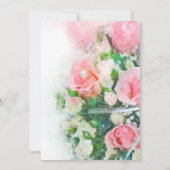 Frühlingsflorale Rose Hochzeit Einladung (Rückseite)