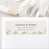 Frühlingsflorale Rücksendeadressen-Aufkleber (Insitu)