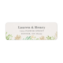 Frühlingsflorale Rücksendeadressen-Aufkleber