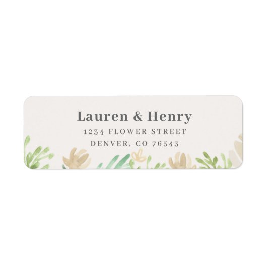 Frühlingsflorale Rücksendeadressen-Aufkleber (Vorne)