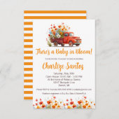 Frühlingsflorale sammeln Baby in Bloom Baby Dusche Einladung (Vorne/Hinten)