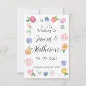 Frühlingsflorale Save the Date (Rückseite)