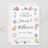 Frühlingsflorale Save the Date (Rückseite)