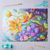 Frühlingsflorale Tissue Paper Seidenpapier (Basteln)