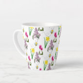Frühlingsflorale Tulip Daffodils Lilacs Milchtasse (Linke Ecke)