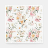 Frühlingsflorale Tulissen Serviette (Vorderseite)