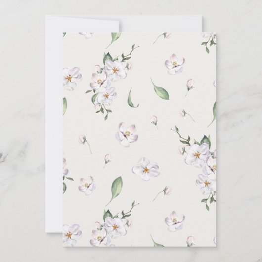 Frühlingsflorale Wasserfarbe Osterfest Einladung (Rückseite)