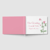 Frühlingsflorale Wasserfarbe Rosa Blume Hochzeit Gästebuch (Voll)