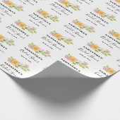 Frühlingsflorales Brautbad Geschenkpapier (Ecke)