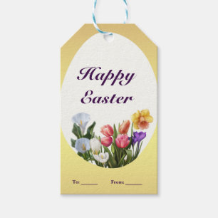 Frühlingsflorales Osterei Brause Shower Elegant Geschenkanhänger