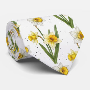 Frühlingsflorales Ostergelbkraut in sanftem Gelb u Krawatte